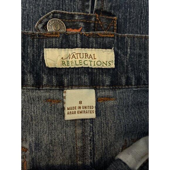 Natural Reflections Womens 8 Denim Skirt Blue Zip Pocket Casual Jean Skirt Y2K - Picture 4 of 5